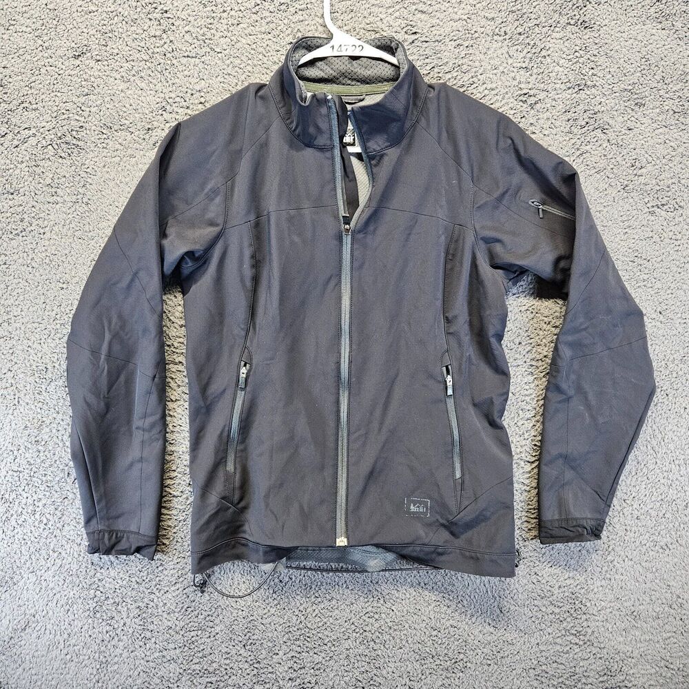 REI Jacket Womens‎ Size Small Black Softshell Full Zip
